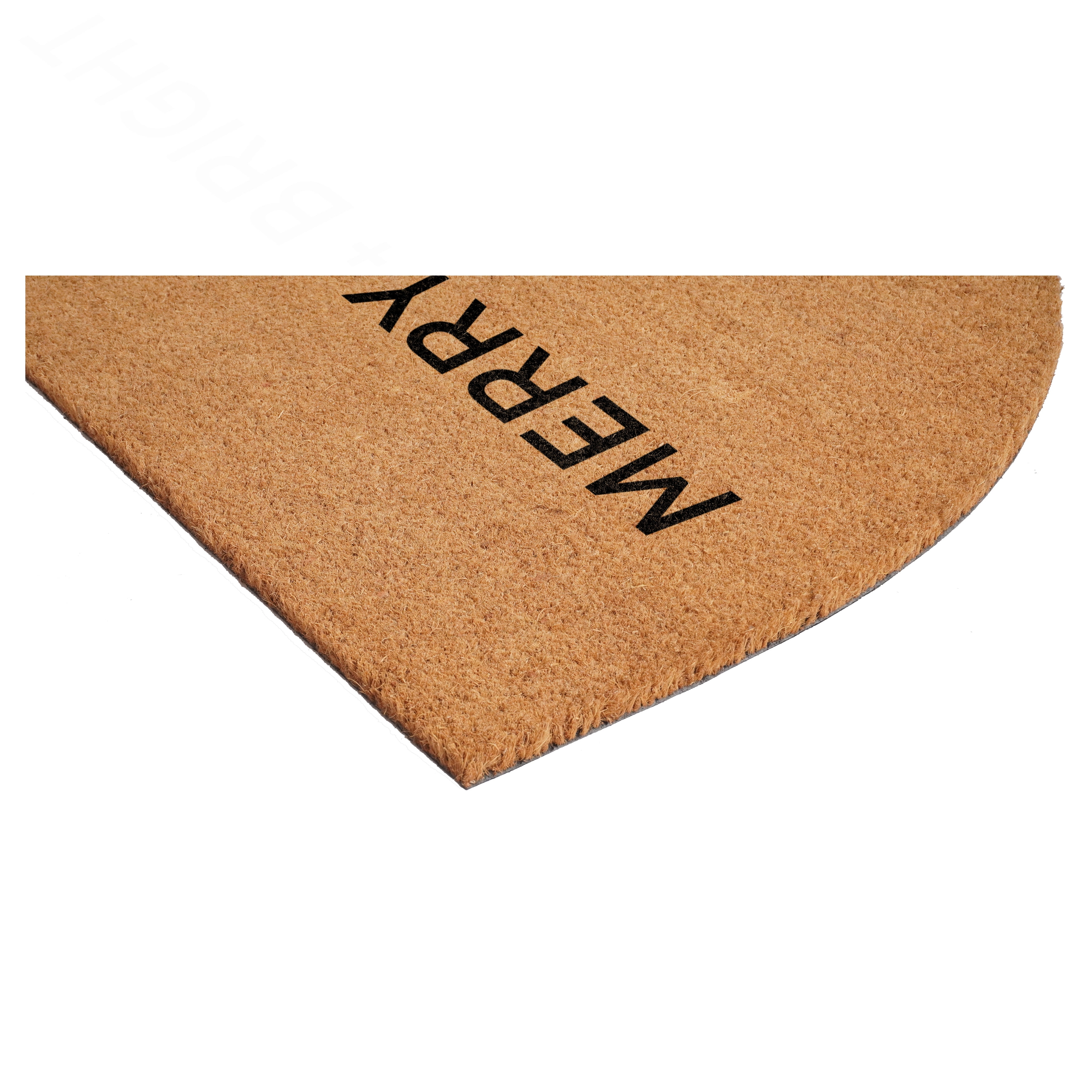 Ultra Modern Merry & Bright Half Round Doormat 24" x 36"