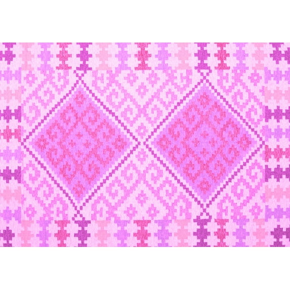 Ahgly Company Indoor Rectangle Southwestern Pink Country Area Rugs, 8' x 10'