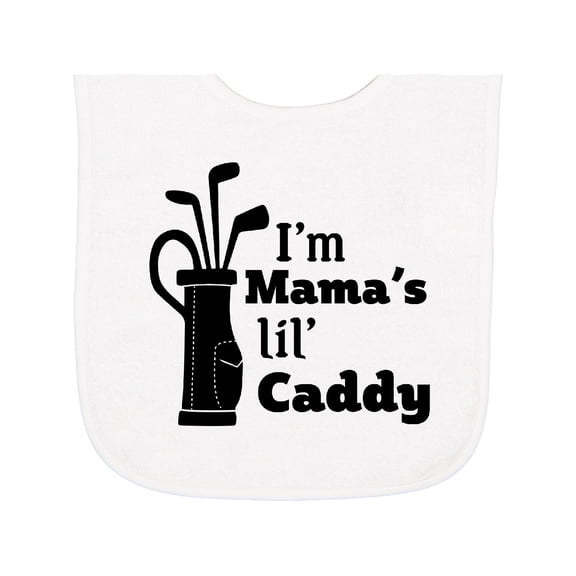 Inktastic I'm Mama's Lil' Caddy Golf for Kids Baby Terry Cloth Bib