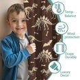 thumbnail image 3 of Blackout Kids Curtains,Brown Cartoon Dinosaurs Fossils Pattern Childrens Insulated Curtains Set Of 2,Bedroom Essentials,Toddler Room Decor 42"x54", 3 of 5