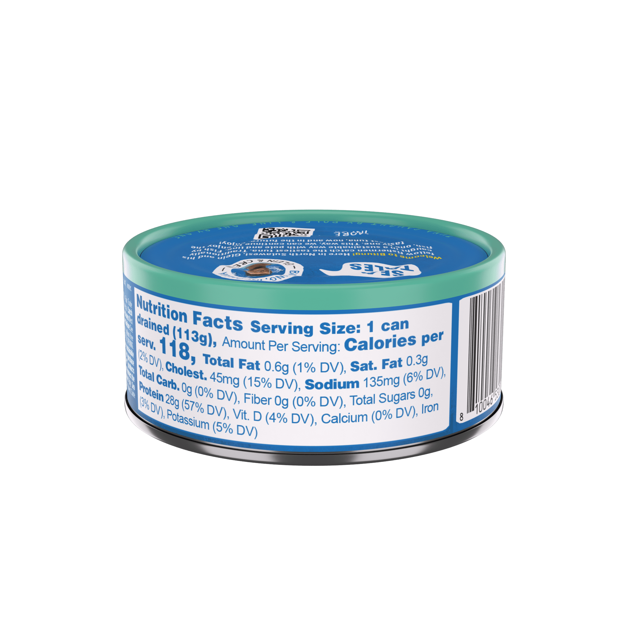 (2 pack) Sea Tales MSC Wild Caught Skipjack Tuna in Water No Salt Added, 5 oz Can