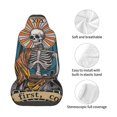 thumbnail image 4 of Balery Coffee-Drinking Skull Funda de Asiento para Auto con Diseño - Cubierta Frontal Suave y Transpirable con Protector Antideslizante- 1 Unidad, 4 of 5