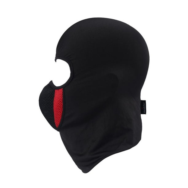 Máscara completa respirable del deporte de la motocicleta de Spandex debajo del casco cómodo rojo