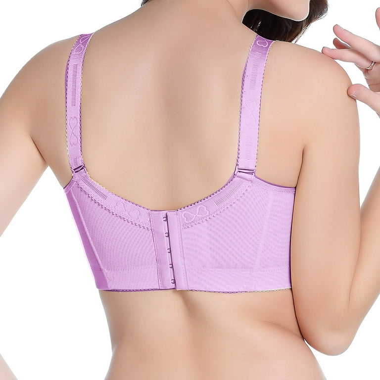 Bras For Women Push Up Full Cup Thin Underwear Plus Size Wireless Sports  Lace Cover Cup Large Size Vest Hot Pink Sports Bra 38D