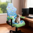 thumbnail image 4 of FUIALDOLG Happy Easter Day Theme Office Chair Covers Cute Rabbit Gamming Chair Covers with Zipper Non-slip Stain Resistant Furniture Protector 4 Pcs, 4 of 9