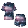 thumbnail image 5 of Lsque lighthouse Waves Torrential Rain Women's Short-Sleeved Pajama Set - 2 Piece Soft and Lightweight Sleepwear Set-XX-Large, 5 of 9
