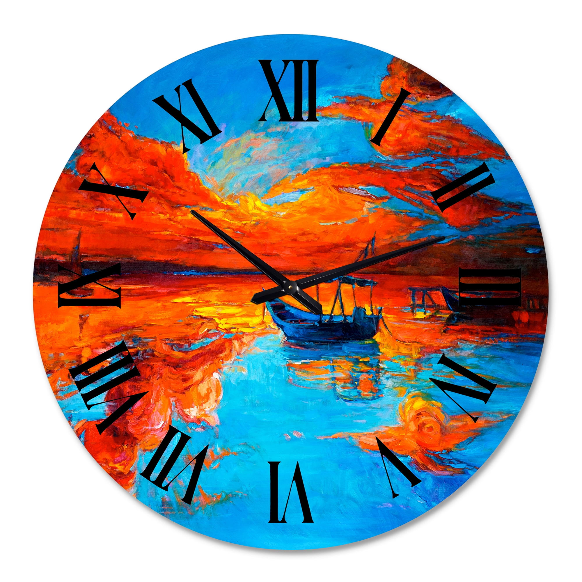 Designart 1 in Quartz Coastal Wall Clock