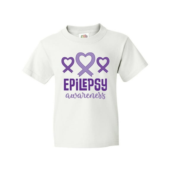 Inktastic Epilepsy Awareness Month Ribbon Youth T-Shirt