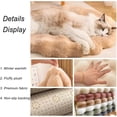 thumbnail image 3 of Lanola Deluxe Plush Dog Crate Beds, Washable Soft Shaggy Round Cat Sleeping Mat Pad, Kitten Supplies for Indoor Pets, Anti-Slip Area Rugs for Living Room Bedroom(Gray,15in), 3 of 7