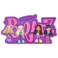 thumbnail image 1 of Cartel de pared plateado con purpurina con los personajes y el logotipo de Buffalo Bratz, 1 of 3