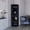 Black, variant on Depot E-Shop 71" Corner Bar Cabinet with Five Shelves, Eight Bottle Cubbies and Stemware