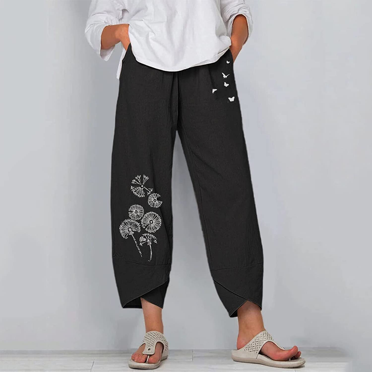 Summer Pants for Women Casual Loose 