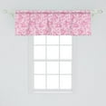 thumbnail image 2 of Ambesonne Pink Window Valance, Flowers Dots Butterflies Love, 54" X 18", Pink and Pale Pink, 2 of 3