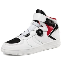 Men's and women's all-season motorcycle riding boots and motorcycle shoes,White red,36