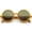 Matte Orange / Green, variant on Classic Retro Horn Rimmed Neutral-Colored Lens Round Sunglasses 52mm (Peach / Amber)