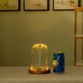 thumbnail image 4 of Cubierta de vidrio de flor eterna con caja ciega de luz cubierta de polvo bloques de construcción molde de mano exhibición planificación hecha a mano, 4 of 4