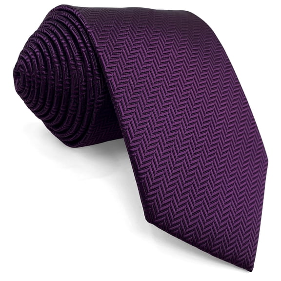 S&W SHLAX&WING Silk Ties for Men Suit Neckties Purple Solid Colors Classic Size 57.5"