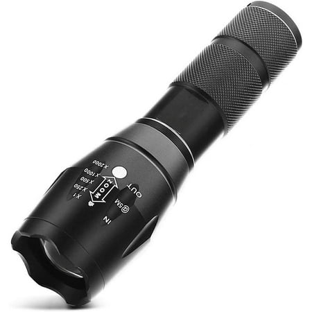 Tactical LED Flashlight – High Lumen, Portable, Zoomable, Water & Shock Resistant, Handheld Light - Best for Camping, Outdoors, Home, Emergency, or (Best Flashlight For Android 2019)