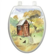 Toilet Tattoos Themes Watercolor Outhouse Toilet Seat Decal
