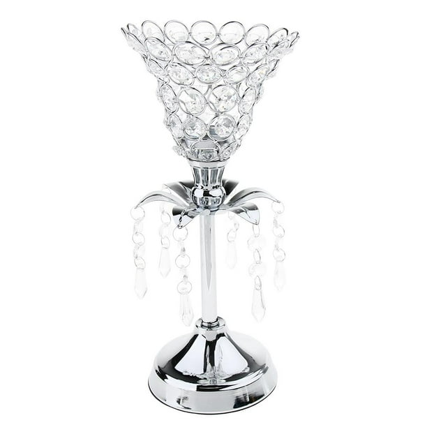 Candelabro votivo de cristal para decoración del hogar, decoración de bodas 29cm