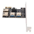 thumbnail image 2 of 2X New 4 Ports PCIe Riser Adapter Board PCI-E 1x to 4 USB 3.0 PCI-E Rabbet GPU Riser Extender Ethereum ETH, 2 of 7