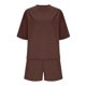 thumbnail image 4 of Tops de Verano de Mujer Casual, Suelto Casual de Dos Piezas, Manga Corta Y Bolsillo Shorts Set, 4 of 6