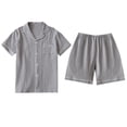 thumbnail image 3 of 1 set hombre pijama de verano ropa de dormir masculina manga corta salón para el hogar set (tamaño m), 3 of 6