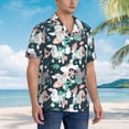 thumbnail image 5 of Daiia Cute Poodle Dog Hawaiian Shirt for Men Gentle Cotton Regular Short Sleeve Casual-Medium, 5 of 9