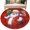 Red, variant on Round Area Rugs Collection 8 Ft, Red Christmas Santa Claus Non-Slip Residential Carpet, Snowflakes Winter Xmas Gifts Indoor Crawling Mats Runner Rugs for Living Room/Dining Room/Bedroom