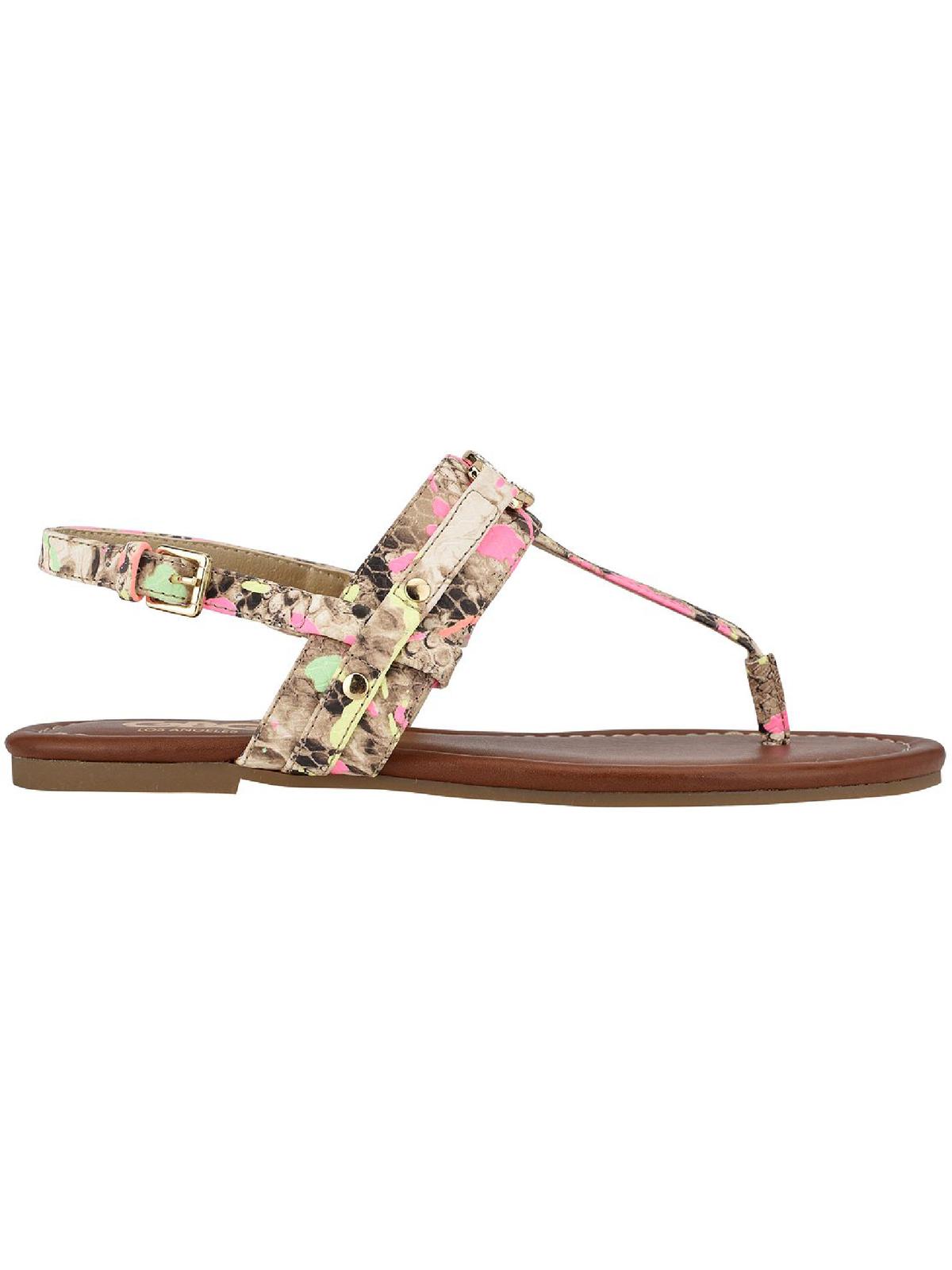 GBG Los Angeles Womens Leedia Patent Leather Embellished T-Strap Sandals -  Walmart.com