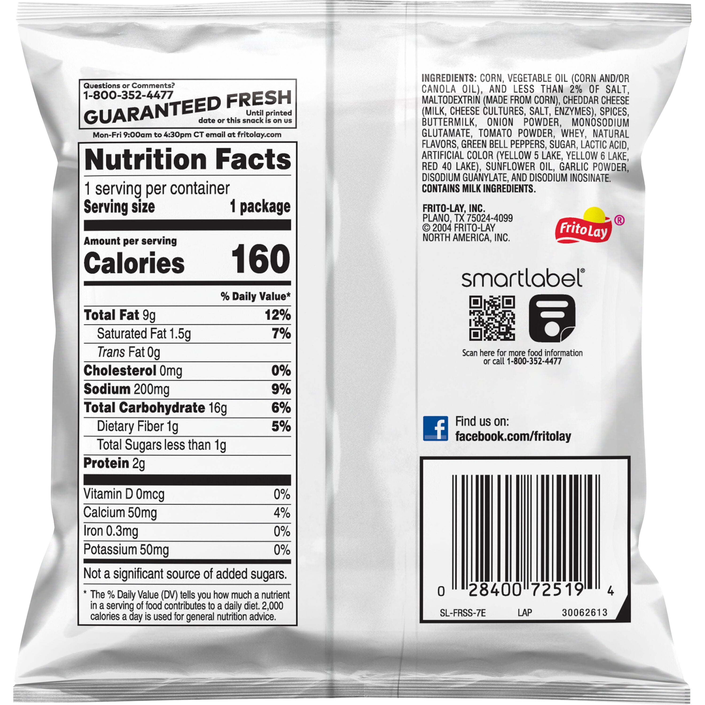 Fritos Flavor Twists Queso Corn Snacks, 1 oz Bag