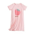 thumbnail image 1 of Chemise de Nuit Douce d'Été pour Filles Robe de Nuit à Manches Courtes Pyjama 3-12 Ans, 1 of 4