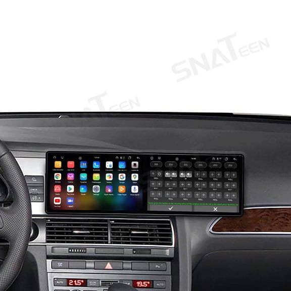 SNATEEN Dual 9.1 inch Carplay Screen/Radio/Multimedia Player for Audi A6 2005 2006 2007 2008 2009 Car Navigation/GPS Upgrade Headunit Android Display 1080P Touch Screen Receiver Replace System