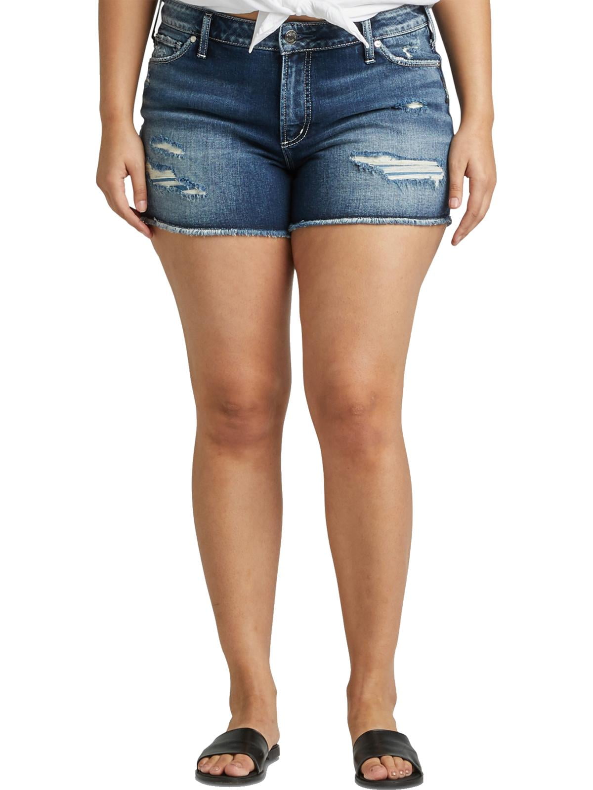 curvy denim shorts