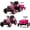 Pink, variant on QinaQin 12V Ride on Tractor with Detachable Garden Cart,Electric Vehicle Remote Control with Trailer for Ages 3–8,Max Load 66 Lbs,Up to 2.5 Mph,Battery-Powered 8-Wheel,Pink