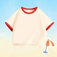 thumbnail image 4 of Bnwani Shirts for Boys Breathable Solid Color Girls T Shirts Crew Neck Tee Red Sizes 3-14, 4 of 5