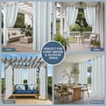 thumbnail image 5 of Blue Striped Outdoor Curtains for Patio Waterproof, Windproof Privacy Curtains with Weighted Bottom, Blue White Stripes Farmhouse Outside Drapes for Picnic Garage Backyard Cabana 54"x95" 1 Panel, 5 of 8