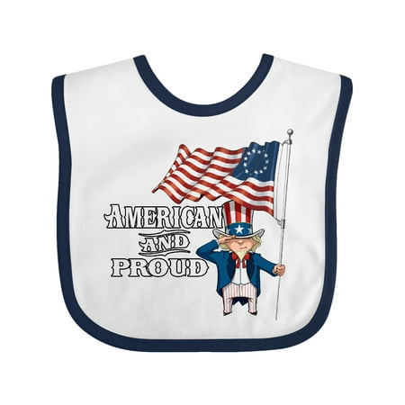 

Inktastic American and Proud Gift Baby Boy or Baby Girl Bib