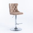 thumbnail image 2 of Swivel Velvet Barstools Adjusatble Seat Height from 25-33 Inch,Modern Upholstered Bar Stools with Backs Comfortable Tufted for Home Pub and Kitchen Island,Set of 2, 2 of 5