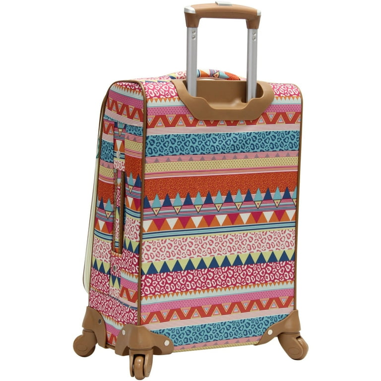 Lily Bloom Carry On Expandable Design Pattern Luggage With Spinner Wheels 20in On the Prowl Walmart