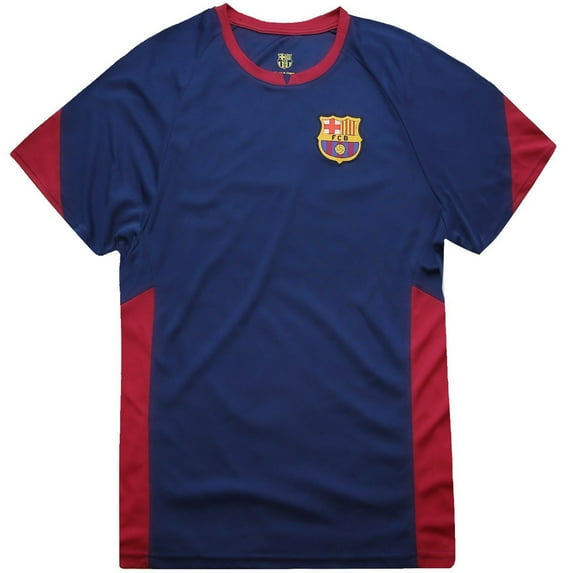Icon Sports Boys Youth FC Barcelona UEFA Champions Soccer League Color Logo Short Sleeve Jersey Inspired Game Day Shirts