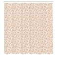 thumbnail image 2 of Ambesonne Tropical Shower Curtain, Passion Fruits Leaves Art, 69"Wx70"L, Pastel Brown Blush and Peach, 2 of 4