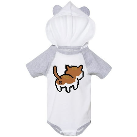 

Inktastic Pixel Cat Butt Gift Baby Boy or Baby Girl Bodysuit