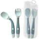 thumbnail image 1 of cucharas y tenedores de entrenamiento para la alimentación infantil, vajilla de aprendizaje para niños (azul), 1 of 5