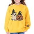 thumbnail image 2 of EnJoCho Little Girls Crewneck Pullover, Soft Cotton Long Sleeve Graphic, Fashion Oversized Sweatshirt for Halloween Trick-or-Treating Outdoor Casual Daily Wear, 2 of 7