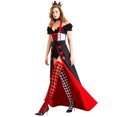 thumbnail image 2 of IBTOM CASTLE Women Queen Dress Adult Cosplay Halloween Clothes with Crown Queen of Hearts Fancy Dress Up for Christmas Carnival Birthday Party, 2 of 8