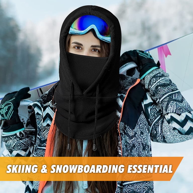 Fleece Balaclava Ski Mask Full Face Covering Hood Drawstring Winter Warm Balaclava Ski Mask - Men Women Winter Full Face Mask Warm  main image 3