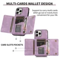 thumbnail image 5 of Fashionable luxury three fold multi card slot phone case PU leather credit card holder phone accessories suitable for iPhone 13 phone case, 5 of 6