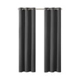 thumbnail image 3 of Eclipse Corte Solid Blackout Curtains, Set of 2, 84 Inch Long Blackout Curtains, 37" W x 84" L, Grey, 3 of 6