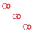 thumbnail image 1 of maskred 1 Jeu Centre Serrures Disque Rotors Adaptateur 6- Robuste Réparation en Acier Inoxydable 6-Trou Compatible pour le Verrouillage Rouge 3Set, 1 of 6